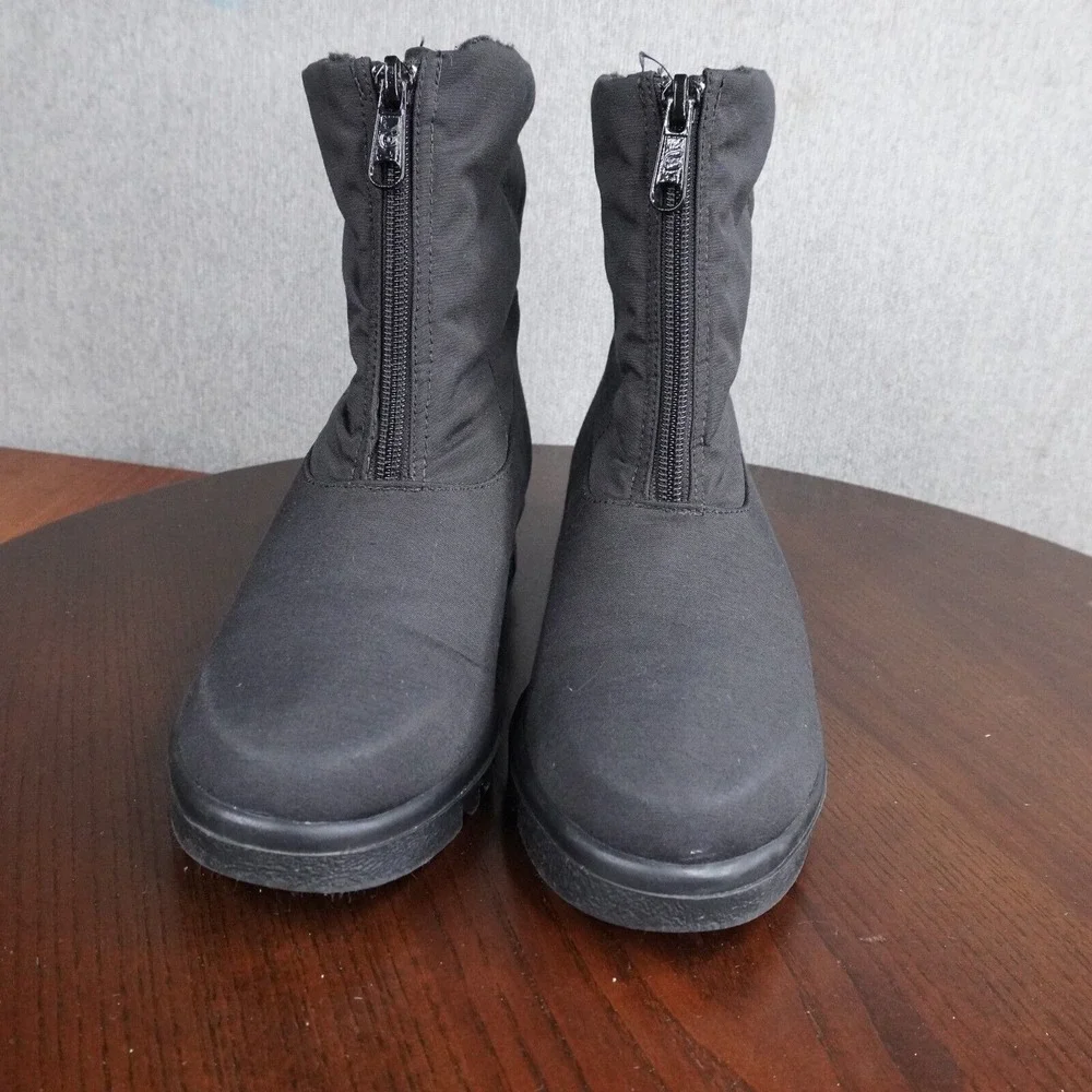 Toe Warmer Boots Women's‎ 7.5 M Black Waterproof Insulted Winter Snow Zip Front